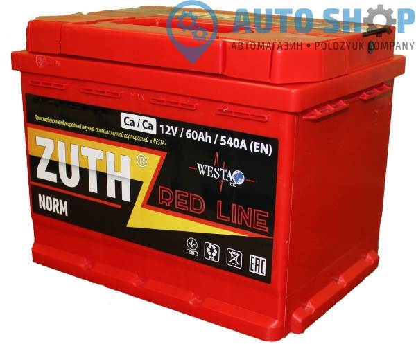 АКБ ZUTH Red Line 6СТ-60 (о.п) 